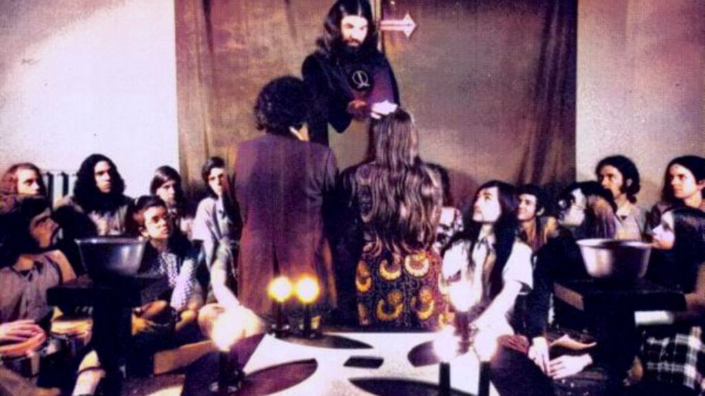 Process Church members practicing beliefs